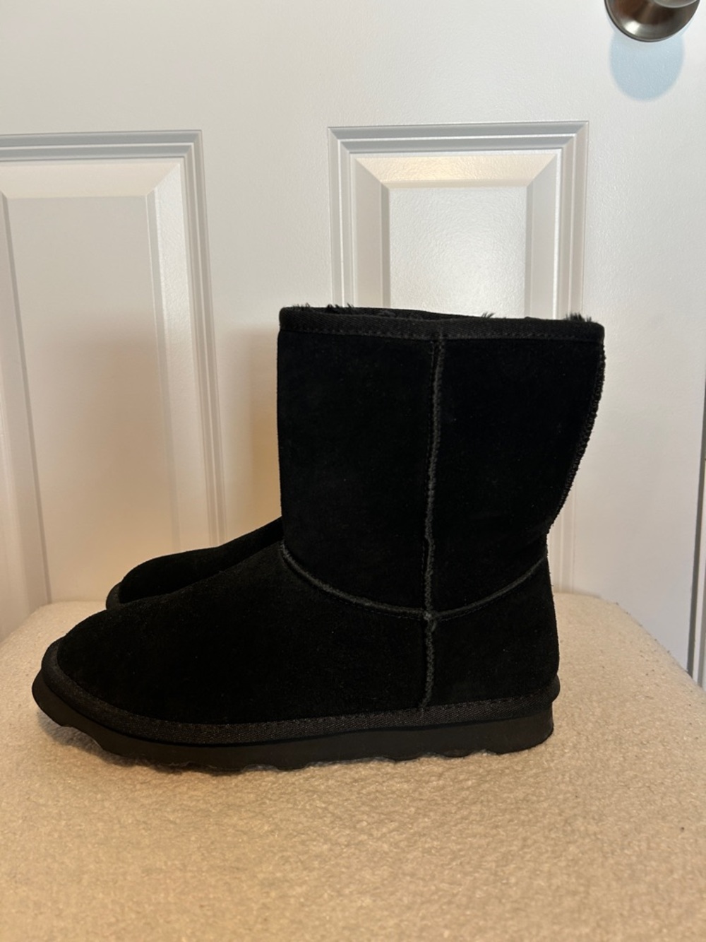 Time and Tru Black Suede "UGG-style" Boot Women's Size 7